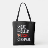 Eten. Slapen. Sushi. Herhalen Tote Bag (Achterkant)