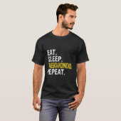 Eten Slapen Taekwondo Herhalen T-shirt (Voorkant volledig)