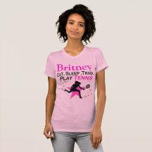 ETEN, SLAPEN, TENNIS GEPERSONALISEERD T-SHIRT