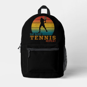 Eten Slapen Tennis Herhalen Bedrukte Rugzak
