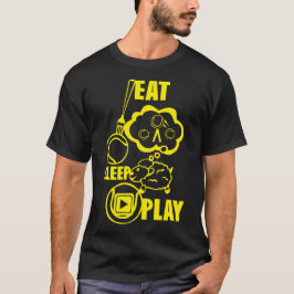 eten slapen tennis spelen fourchette schaap 2010 t-shirt