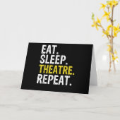 Eten Slapen Theater Herhaal Acteur Cadeau Kaart (Gele Bloem)