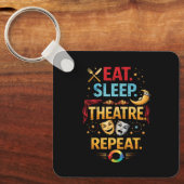 Eten, Slapen, Theater, Herhalen Sleutelhanger (Voorkant)