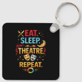Eten, Slapen, Theater, Herhalen Sleutelhanger (Achterkant)