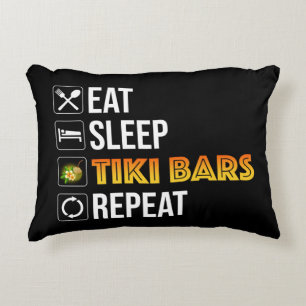 Eten. Slapen. Tiki Bars. Herhalen Accent Kussen