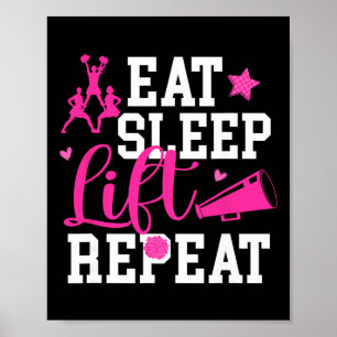 Eten Slapen Tillen Juichen Se Cheerleading Se Chee Poster
