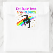 ETEN, SLAPEN, TRAINEN AANGEPASTE GYMNASTIEK STICKE VIERKANTE STICKER (Tas)