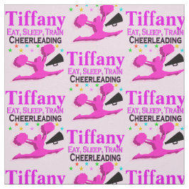 ETEN, SLAPEN, TRAINEN CHEERLEADER GEPERSONALISEERD STOF