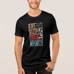 Eten Slapen Trainen Herhalen Tri-Blend Shirt