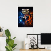 Eten Slapen Trainen Vlam Poster (Thuiskantoor)