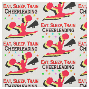 ETEN, SLAPEN TREIN CHEERLEADEREND ROOD ONTWERP STOF