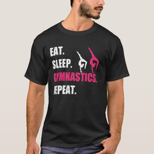 Eten Slapen Turnen Herhalen T-shirt (Voorkant)