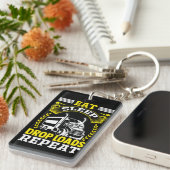 Eten, slapen, vallen ladingen vrachtwagenchauffeur sleutelhanger (Voorkant Rechts)