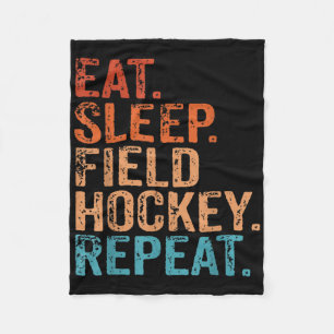 Eten Slapen Veldhockey Herhalen Grappig Vintage Re Fleece Deken
