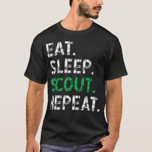 Eten Slapen Verkennen Herhalen Funny Scout Voor Vr T-shirt