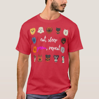 Eten Slapen Verzorging Herhalen Hondenverzorging G T-shirt