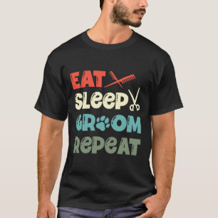 Eten Slapen Verzorging Herhalen Vacht Kunstenaar H T-shirt