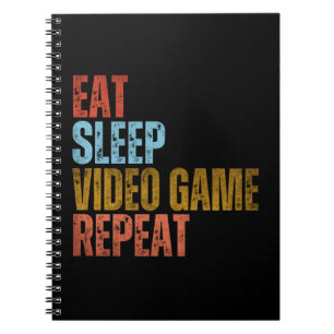 ETEN SLAPEN VIDEO GAME HERHALEN NOTITIEBOEK