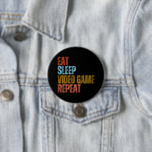 ETEN SLAPEN VIDEO GAME HERHALEN RONDE BUTTON 7,6 CM (In situ)