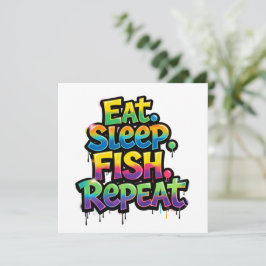 Eten Slapen Vissen Herhalen Regenboog Graffiti