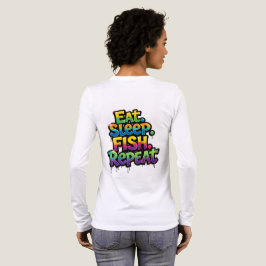 Eten Slapen Vissen Herhalen Regenboog Graffiti Tri-Blend Shirt