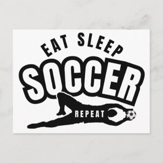 eten slapen voetbal herhalen  briefkaart