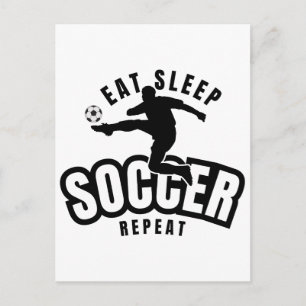 eten slapen voetbal herhalen briefkaart