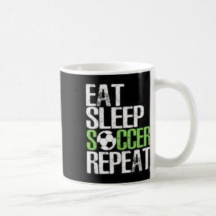 Eten Slapen Voetbal Herhalen Cool Sport Speler Cad Koffiemok