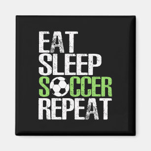 Eten Slapen Voetbal Herhalen Cool Sport Speler Cad Magneet