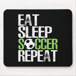 Eten Slapen Voetbal Herhalen Cool Sport Speler Cad Muismat