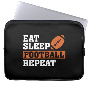 Eten Slapen Voetbal Herhalen Geweldig Liefde Voetb Laptop Sleeve