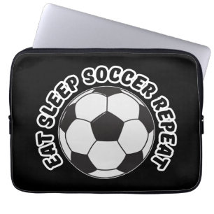 eten slapen voetbal herhalen laptop sleeve