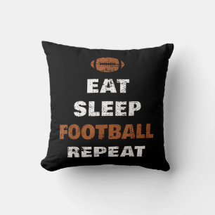 Eten Slapen Voetbal Herhalen Liefde Voetbal Vintag Kussen