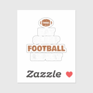Eten Slapen Voetbal Herhalen Liefde Voetbal Vintag Sticker
