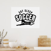 eten slapen voetbal herhalen poster (Keuken)