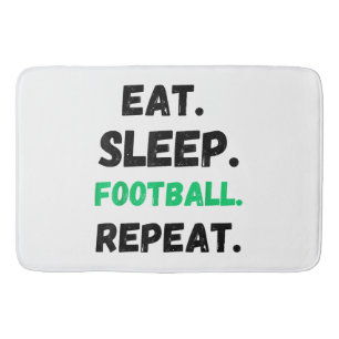 Eten Slapen Voetbal Herhalen Schattig Eten Slapen Badmat
