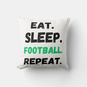 Eten Slapen Voetbal Herhalen Schattig Eten Slapen Kussen