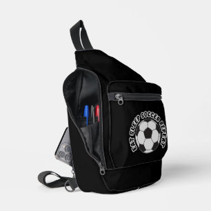 eten slapen voetbal herhalen sling bag
