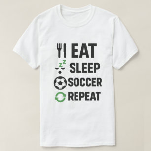 Eten Slapen Voetbal Herhalen T-shirt