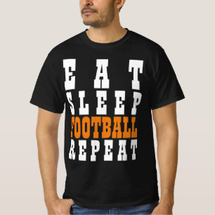ETEN SLAPEN VOETBAL HERHALEN T-SHIRT