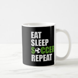 Eten Slapen Voetbal Herhalen Voetbalspeler Cadeo T Koffiemok