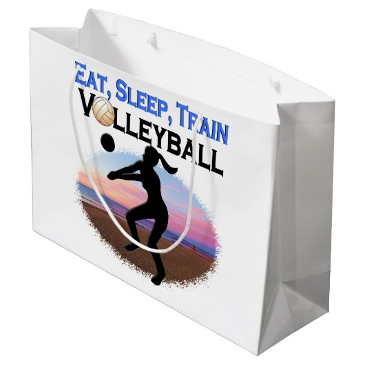 ETEN, SLAPEN, VOLLEYBAL TRAINEN GROOT CADEAUZAKJE (Achterkant Gekanteld)