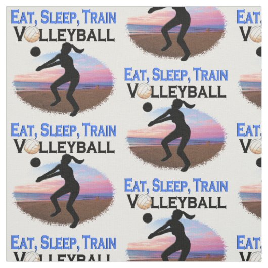 ETEN, SLAPEN, VOLLEYBAL TRAINEN STOF (Swatch)