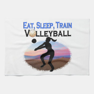 ETEN, SLAPEN, VOLLEYBAL TRAINEN THEEDOEK