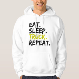 Eten Slapen Vrachtwagen Herhalen Vrachtwagenbestuu Hoodie