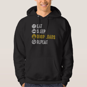 Eten Slapen Vrachtwagens Besturen Herhalen Vrachtw Hoodie