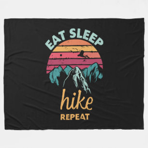 Eten, Slapen, Wandelen, Herhalen Fleece Deken