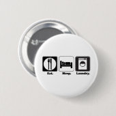 eten slapen was doen ronde button 5,7 cm (Voorkant /achterkant)