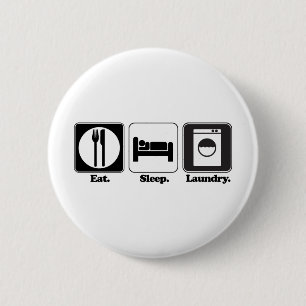 eten slapen was doen ronde button 5,7 cm