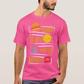 Eten Slapen Waterpolo Herhalen Grappige Waterpolos T-shirt